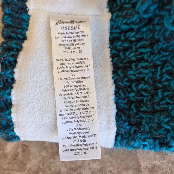 Eddie Bauer Women's Faux Fur Pom Cuffed Beanie - Picture 3 of 5